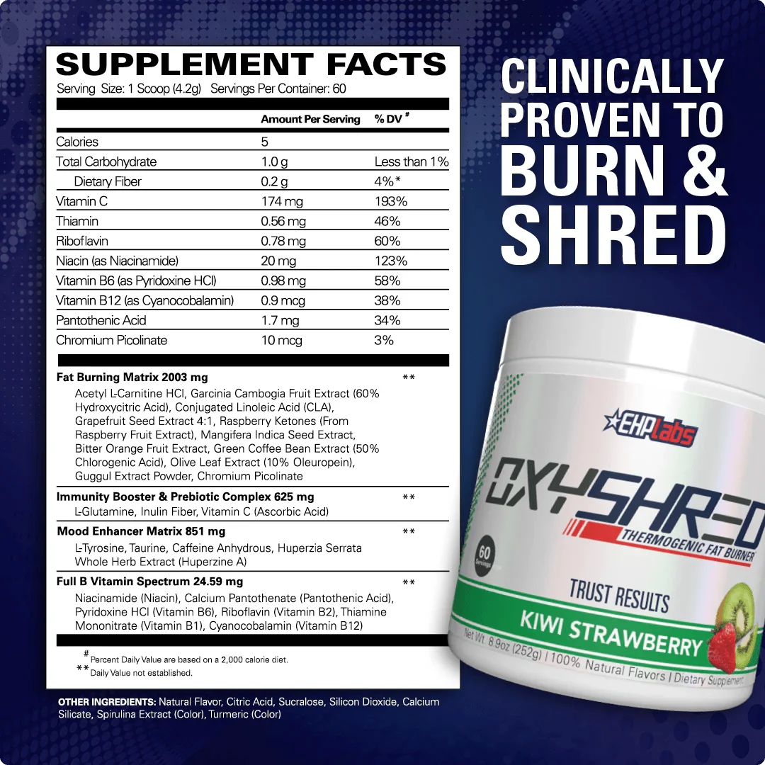 Ehp Oxyshred Thermogenic Fat Burner
