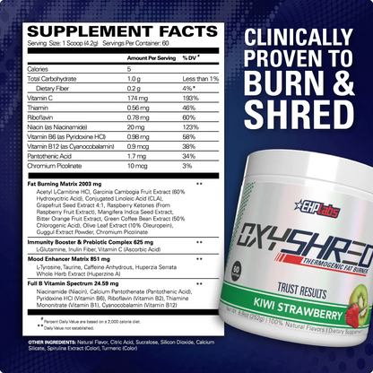 Ehp Oxyshred Thermogenic Fat Burner