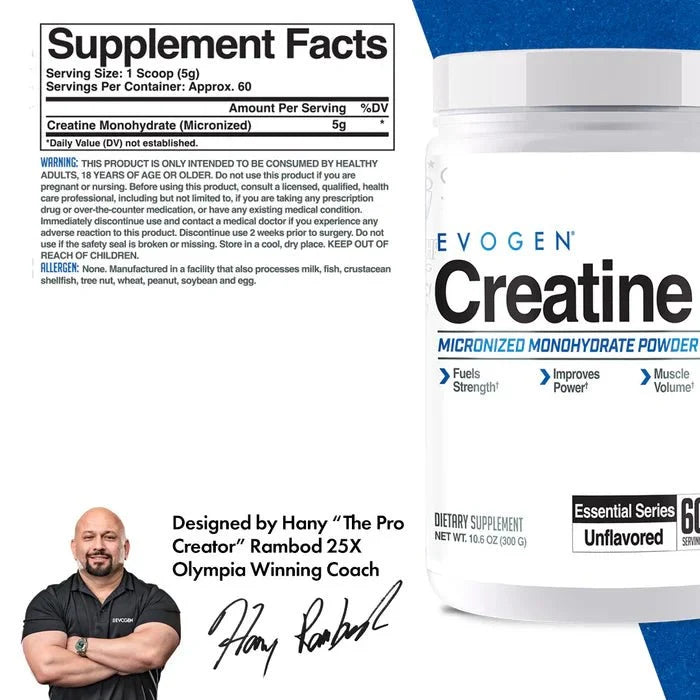 Evogen Creatine Monohydrate Powder