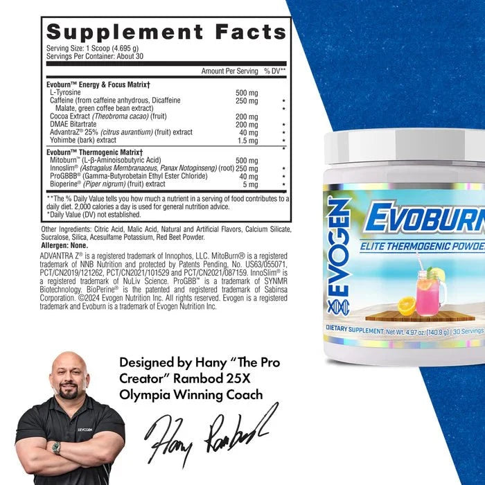 Evogen EvoBurn Thermogenic 30Servs