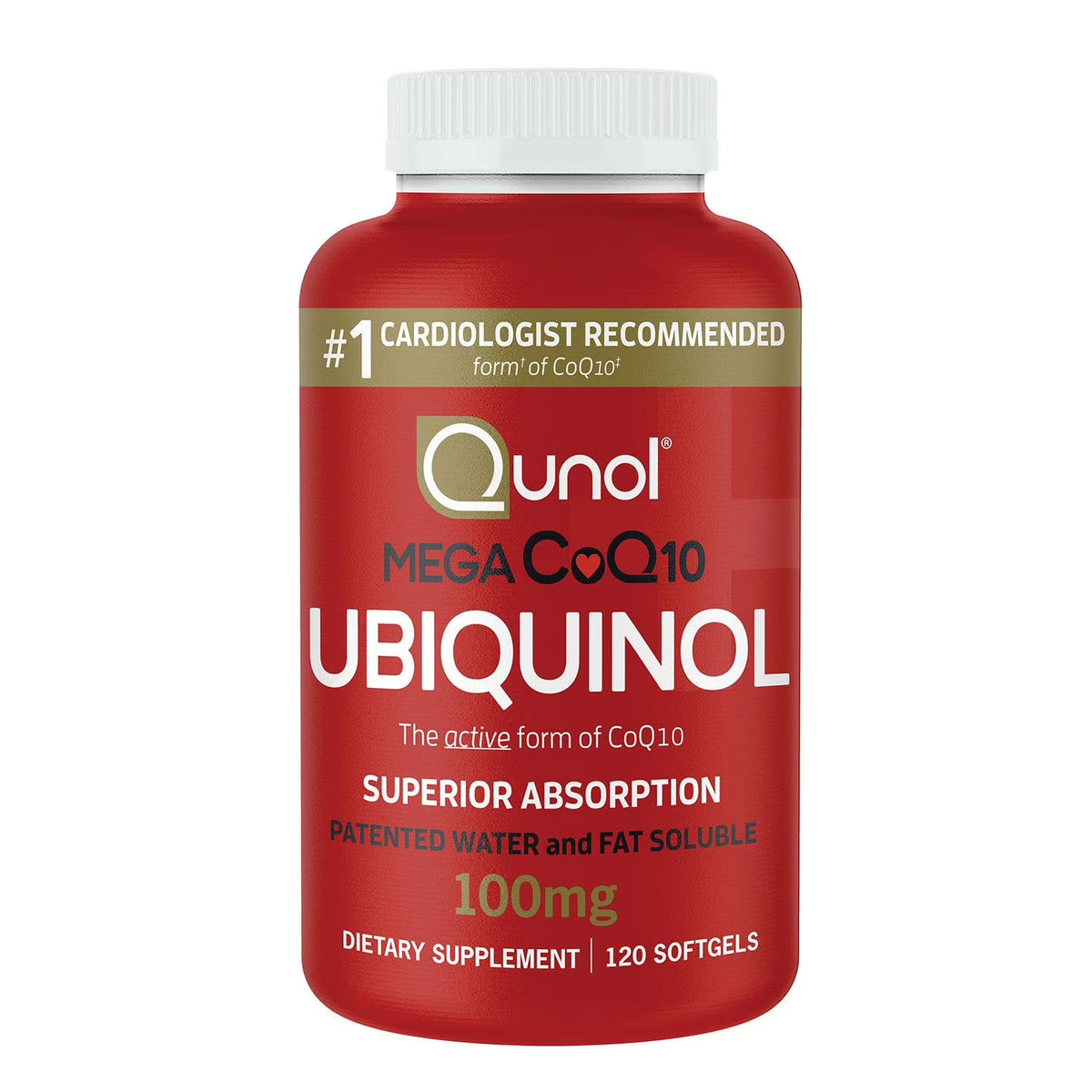 Qunol Mega Ubiquinol CoQ10, 100 mg -120 Caps