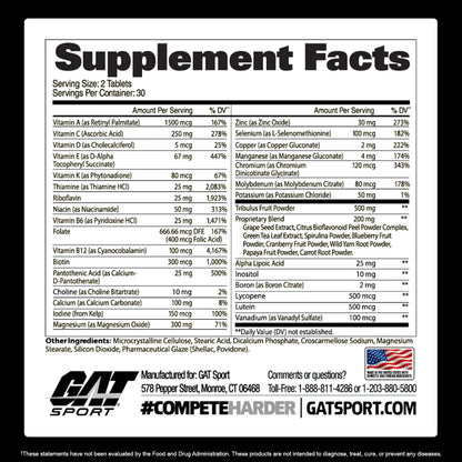 Gat Sport Mens Multi + Test - 60 Tabs