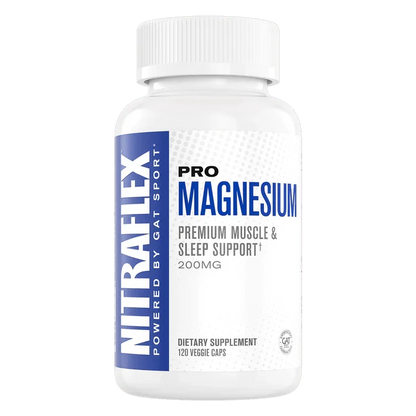 GAT Sport Nitraflex Pro Magnesium | High Absorption Magnesium Complex with Vitamin D3 & B6 | 120 Veggie Capsules