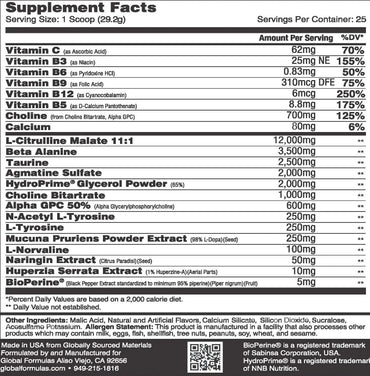 Global Formulas Bio PUMP'D (25 Servings)