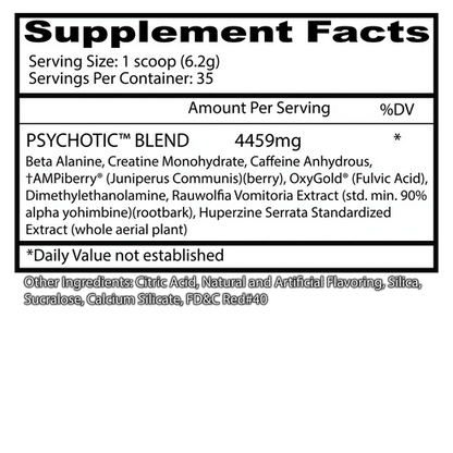 Insane Labz Psychotic Pre Workout