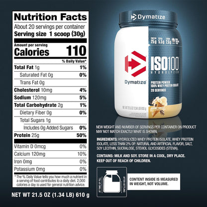 Dymatize ISO 100 Whey Isolate-20 Servings
