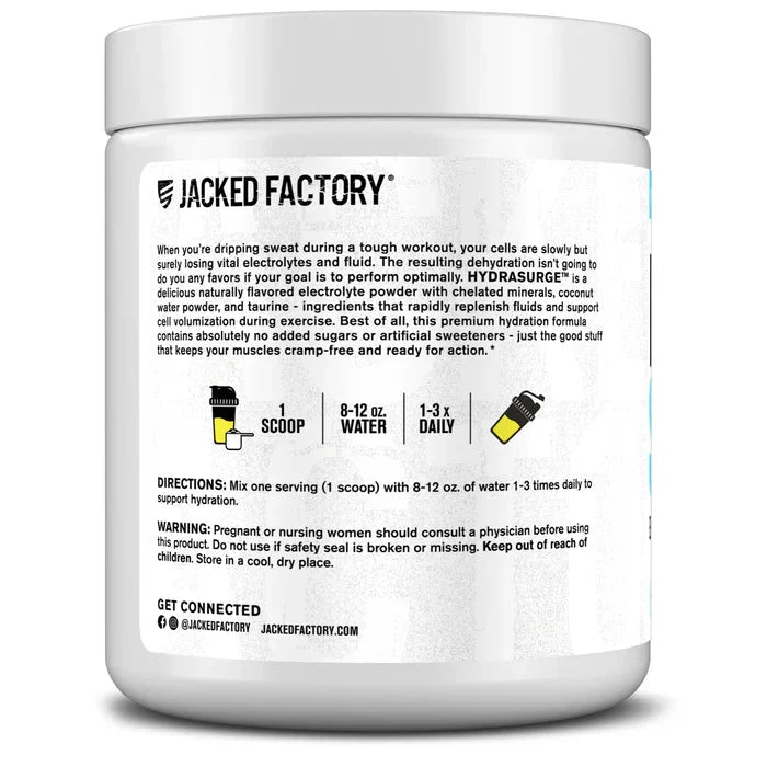 Jacked Factory HydraSurge Natural Electrolyte Powder