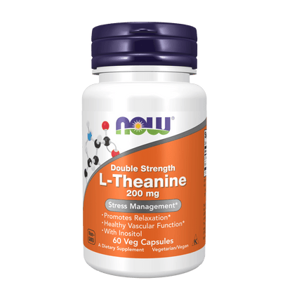 L-Theanine Double Strength 200 mg - 60 Veg Capsules