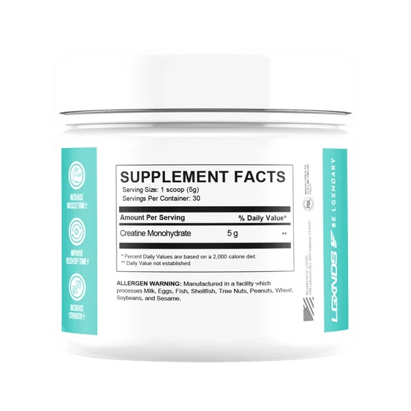 LGXNDS 100% Pure Creatine Monohydrate 30 Servings