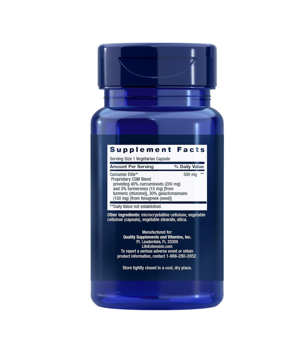 Life Extension Curcumin Elite Turmeric Extract 60 Veg Caps