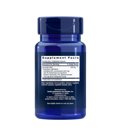 Life Extension Curcumin Elite Turmeric Extract 60 Veg Caps
