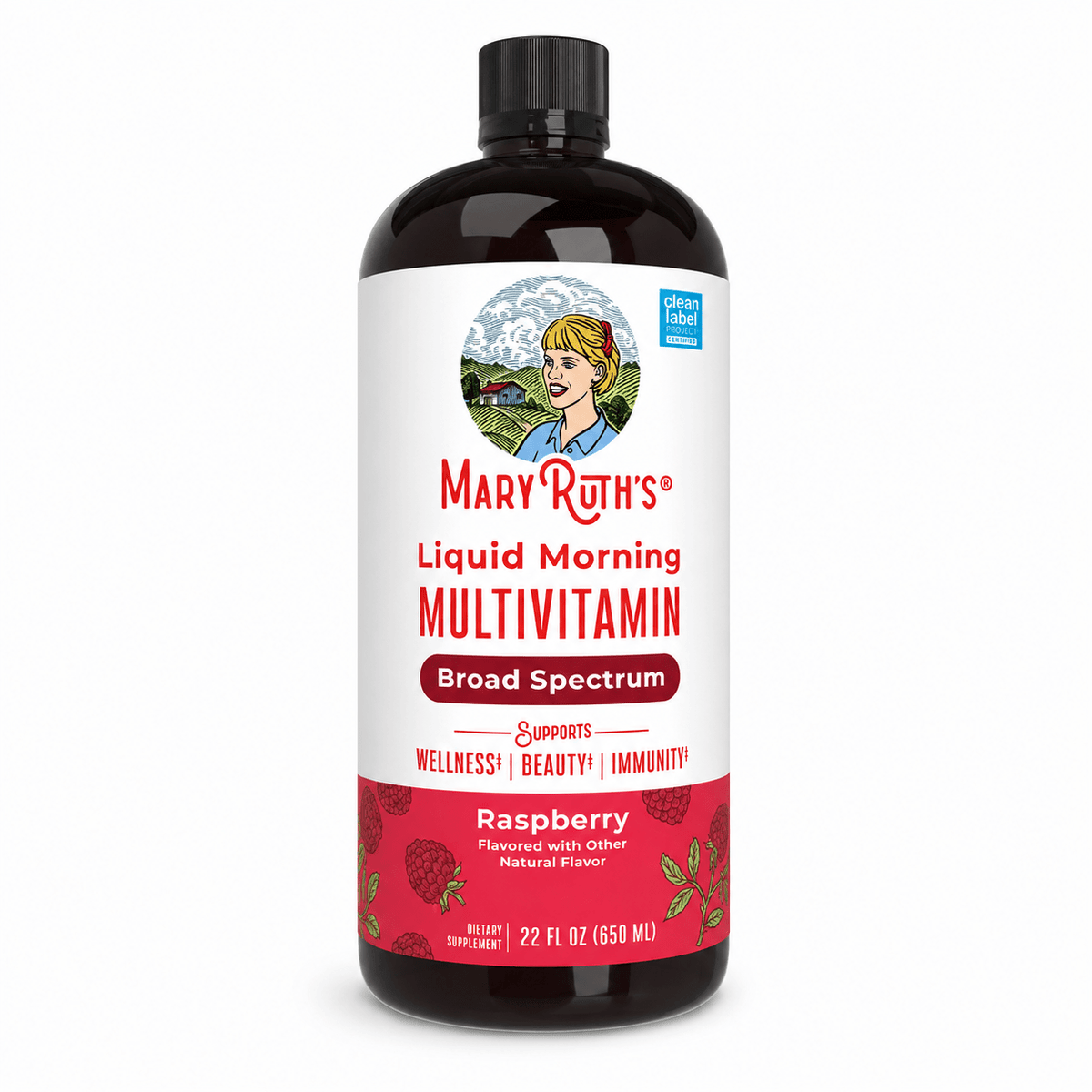 MaryRuth's Liquid Morning Multivitamin| Raspberry Flavor| 22 fl. oz.