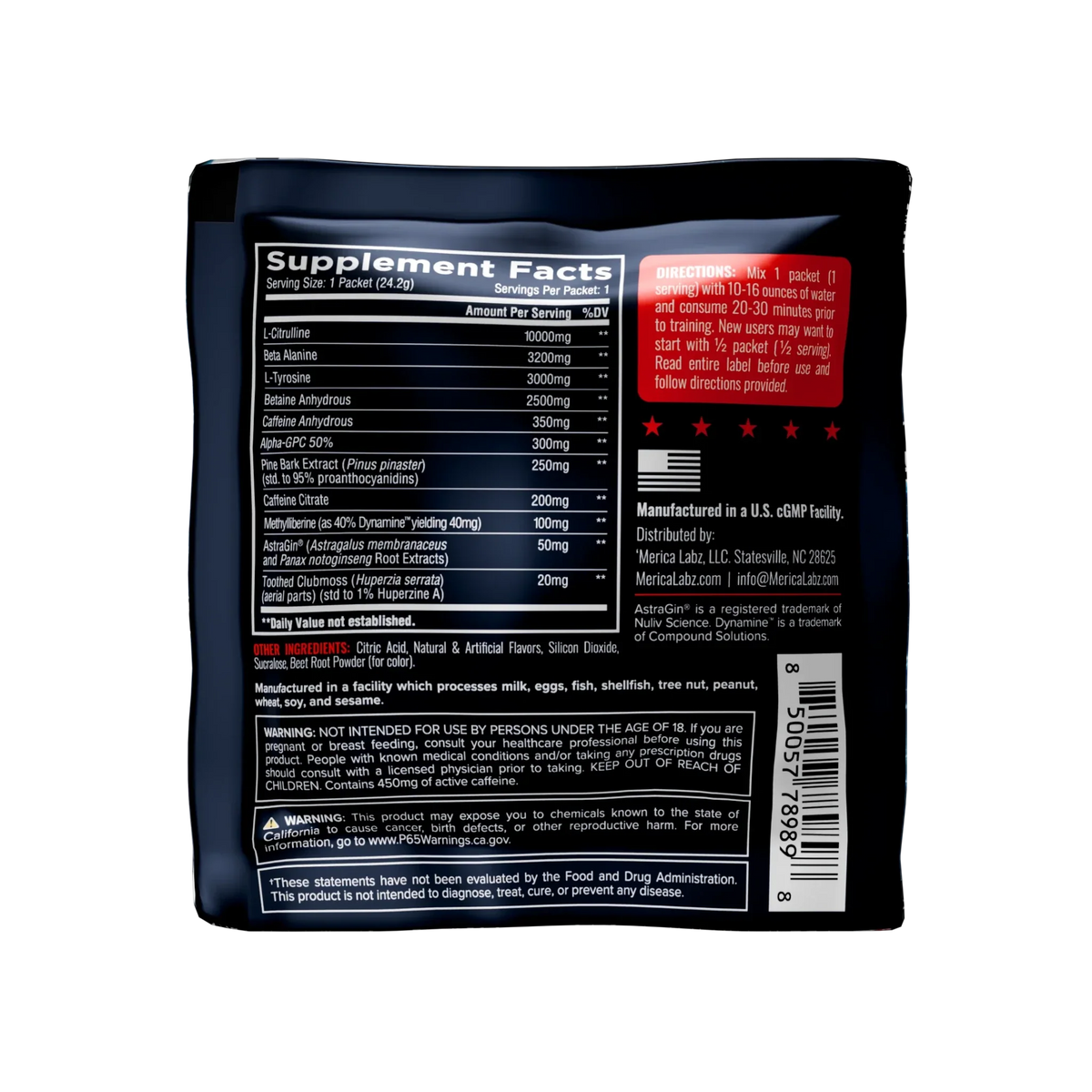Merica Labz F-TYRANNY Pre Workout (Strawberry Lemonade) Sampler Pack