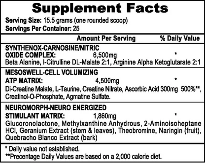 APS Mesomorph Pre Workout-25 Servings