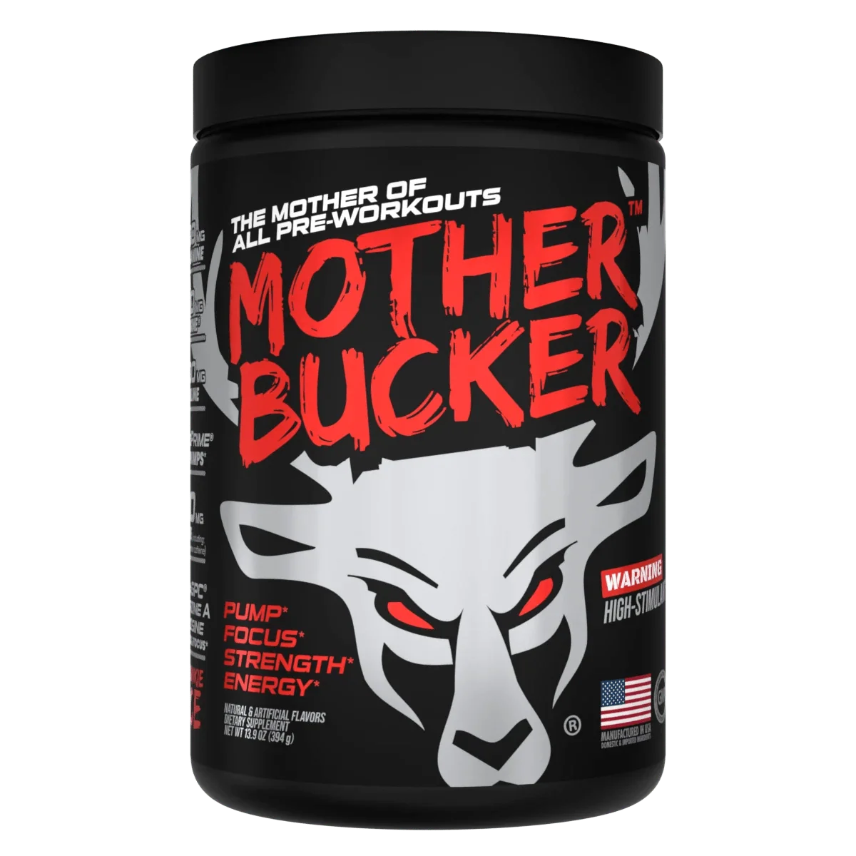 Bucked Up Mother Bucker Pre-Workout | 400mg Caffeine for Extreme Energy, Focus & Pumps