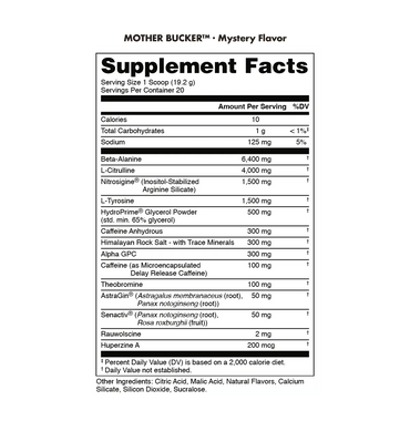 Bucked Up Mother Bucker Pre-Workout | 400mg Caffeine for Extreme Energy, Focus & Pumps