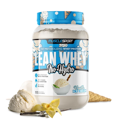 MuscleSport Lean Whey Iso Hydro with CLA, MCTs & L-Carnitine - 2lbs