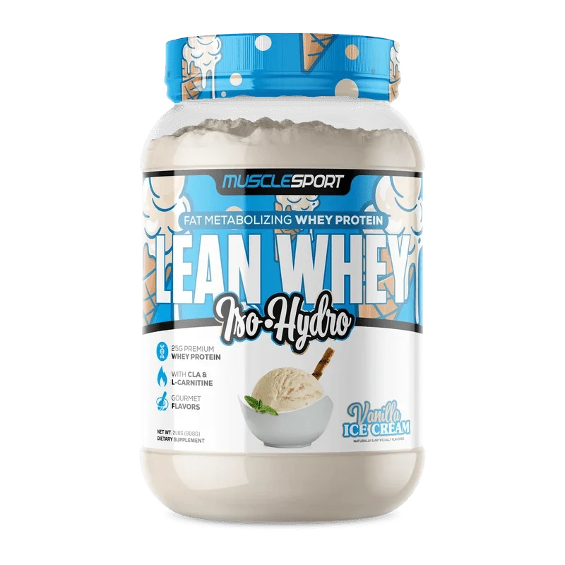 MuscleSport Lean Whey Iso Hydro with CLA, MCTs & L-Carnitine - 2lbs
