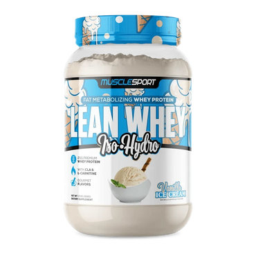 MuscleSport Lean Whey Iso Hydro with CLA, MCTs & L-Carnitine - 2lbs