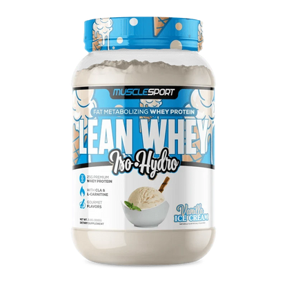 MuscleSport Lean Whey Iso Hydro with CLA, MCTs & L-Carnitine - 2lbs