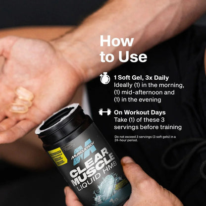 Muscletech Clear Muscle Liquid HMB -42 Liquid Softgels
