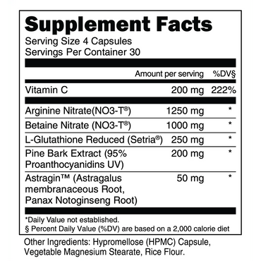 Transparent Labs Nitric Oxide 120 Caps