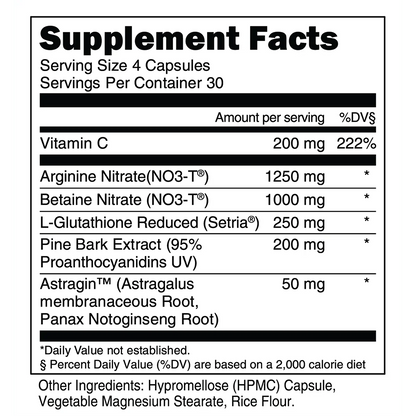 Transparent Labs Nitric Oxide 120 Caps