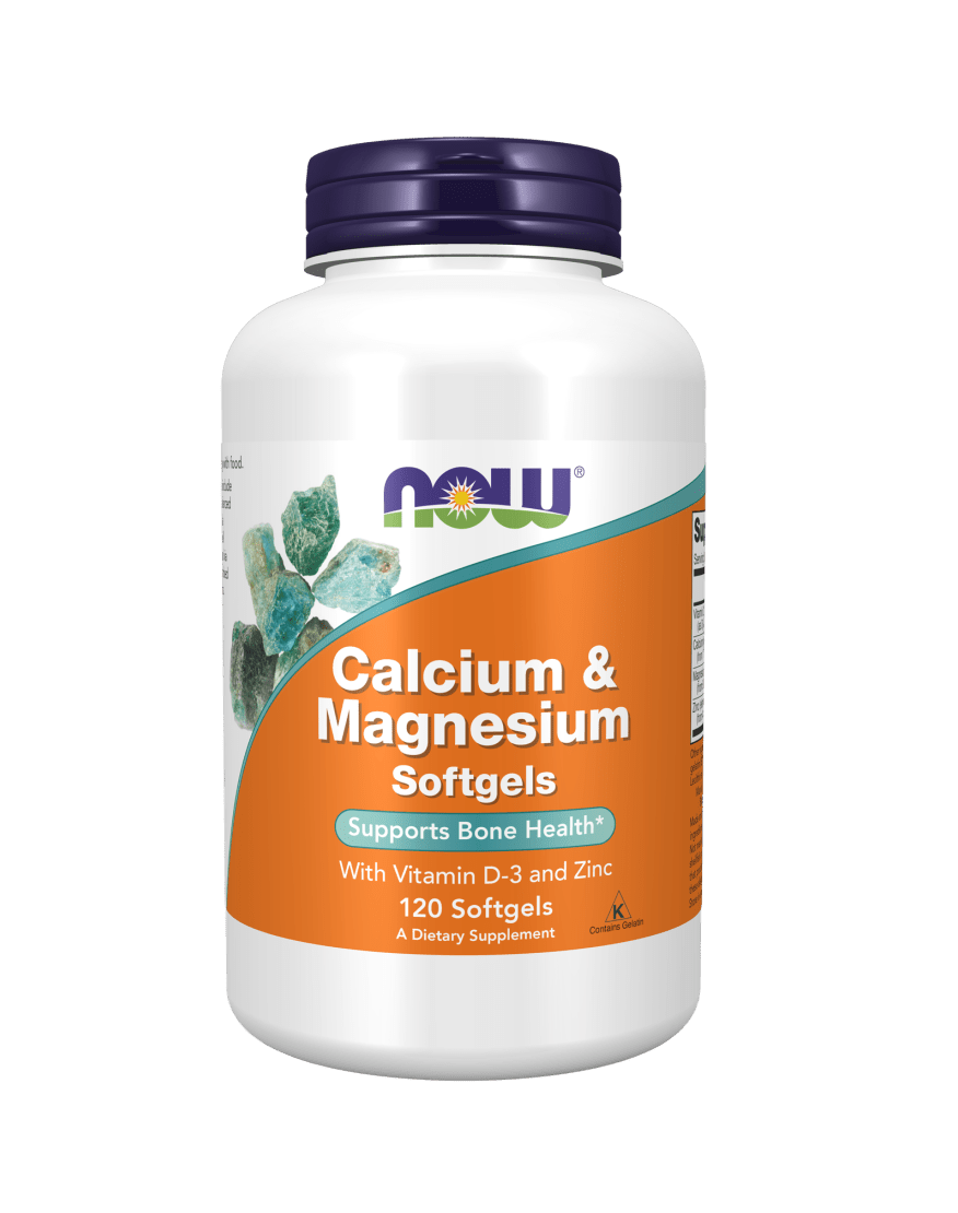 Now Calcium & Magnesium with Vit-D & Zinc (120 Softgels)