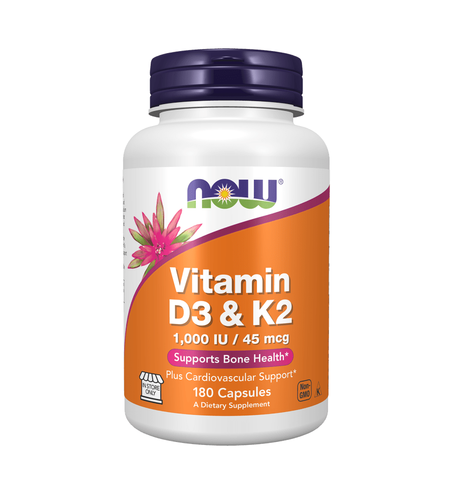 Now D3 1000iu & K2 45mcg -180 Caps