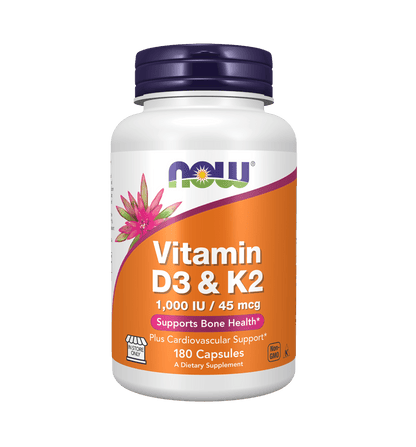 Now D3 1000iu & K2 45mcg -180 Caps