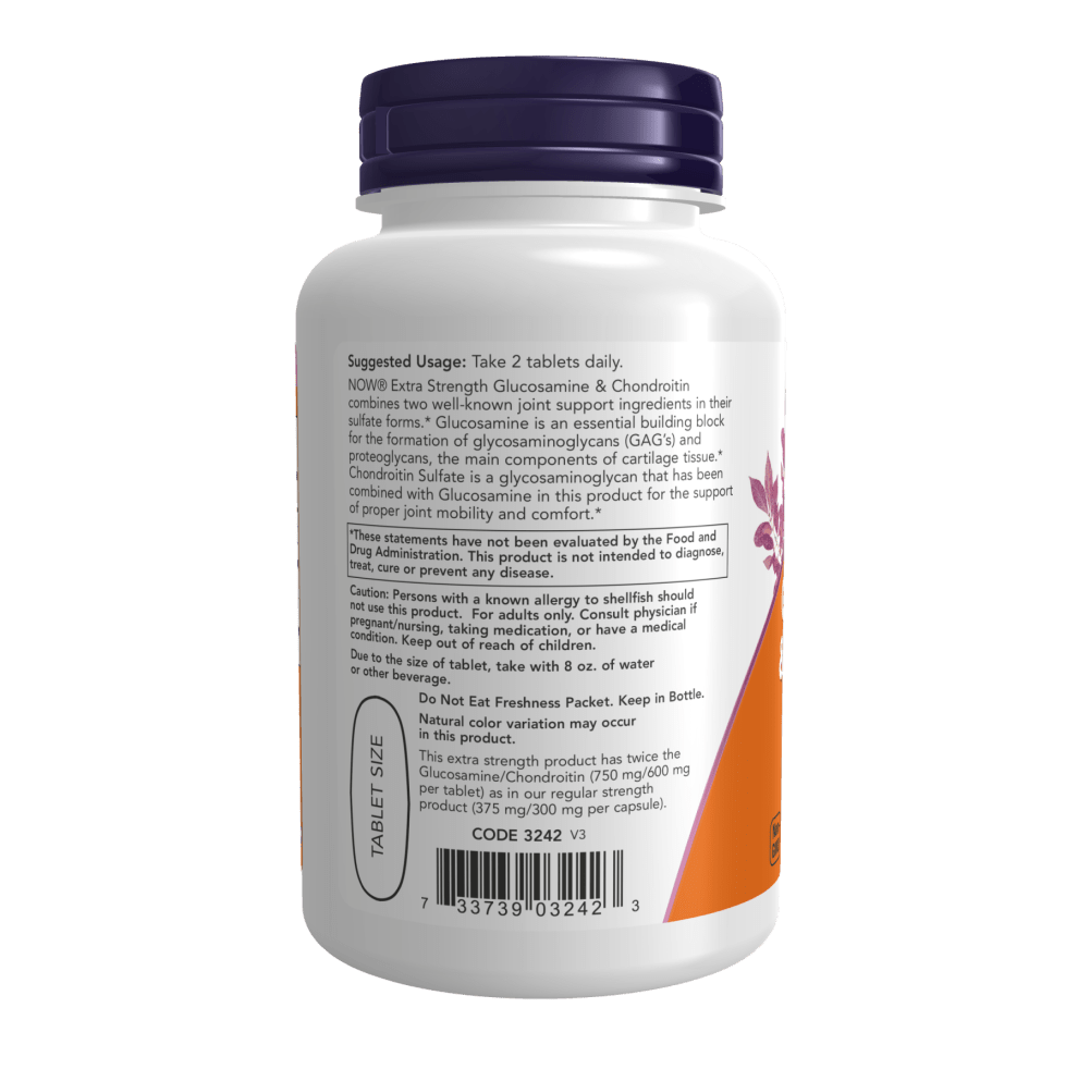 Now Glucosamine & Chondroitin Extra Strength 60 Tablets