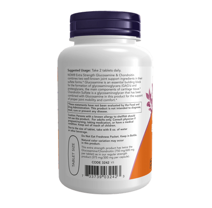 Now Glucosamine & Chondroitin Extra Strength 60 Tablets