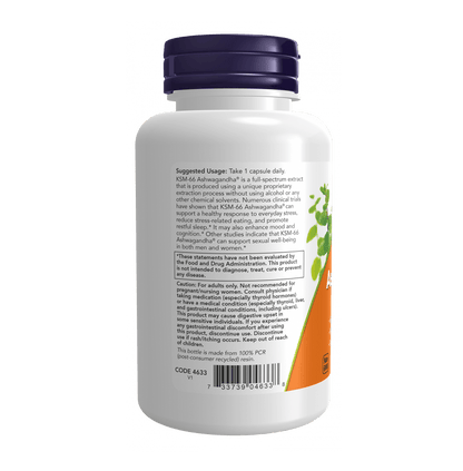 Now KSM-66 Ashwagandha® 90 Veg Capsules