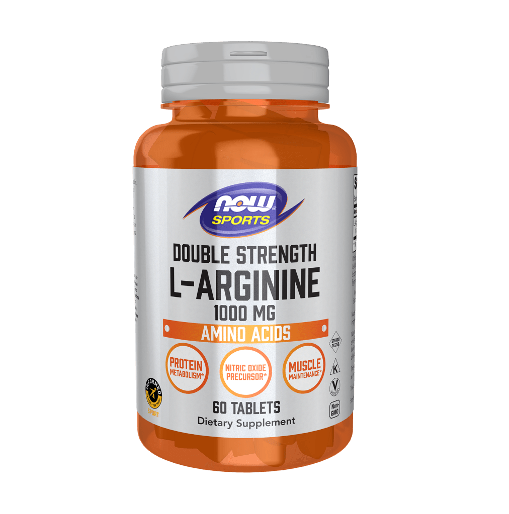 Now L-Arginine Double Strength 1000 mg - 60 Tablets