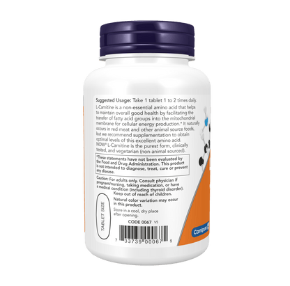Now L-Carnitine 1000mg (50 tabs)