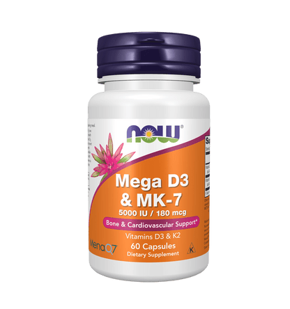 Now Mega D3 & MK -7 - 5000iu/180mcg