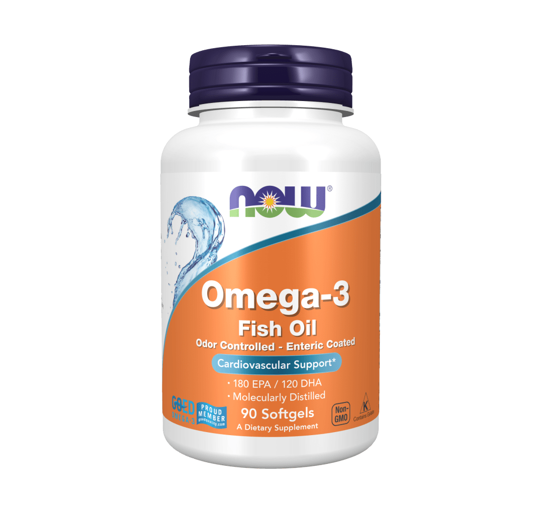 Now Omega-3, Molecularly Distilled & Enteric Coated Softgels
