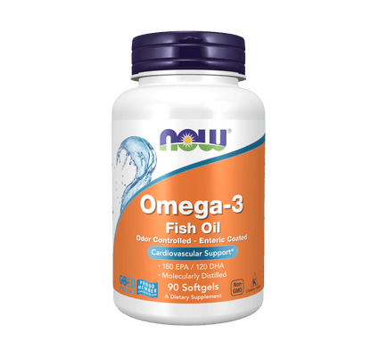 Now Omega-3, Molecularly Distilled & Enteric Coated Softgels