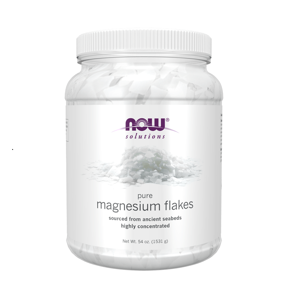 Now Pure Magnesium Flakes 54 Oz.