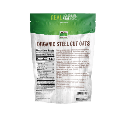 Now Steel Cut Oats Organic 2 Lbs