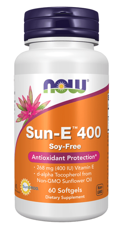 Now Sun-E 400 400IU Vitamin E -60 Softgels