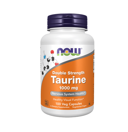 Now Taurine, Double Strength 1000 mg 100 Veg Capsules