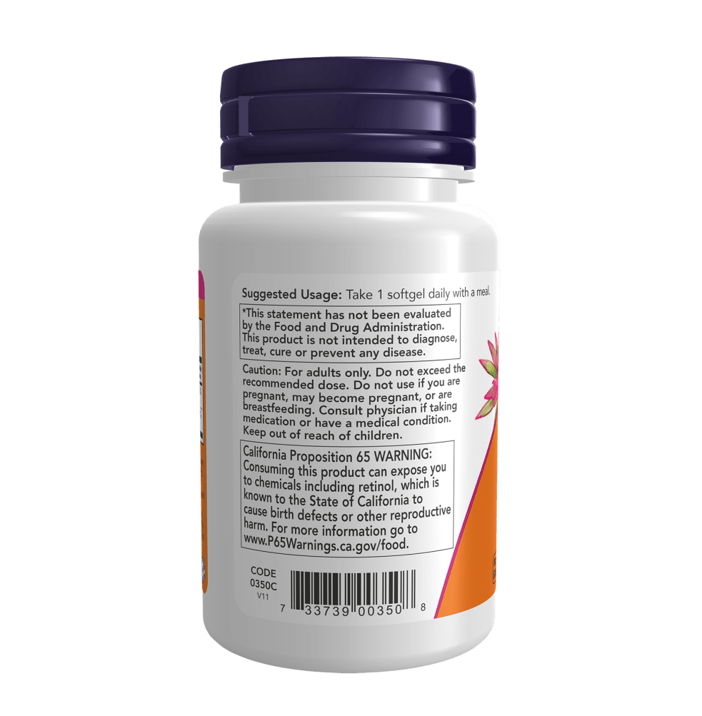 Now Vitamin A & D 10,000/400 IU Softgels -100 Softgels