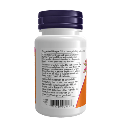 Now Vitamin A & D 10,000/400 IU Softgels -100 Softgels