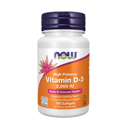 Now Vitamin D3 2000 IU - 180 Softgels