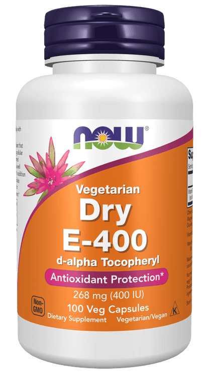 Now Vitamin E-400 Vegetarian Dry Veg Capsules (100 Caps)