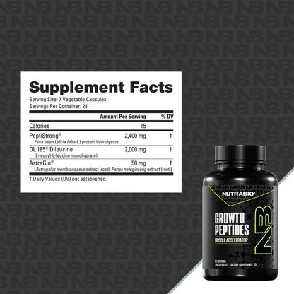 Nutrabio Growth Peptides 196 Capsules
