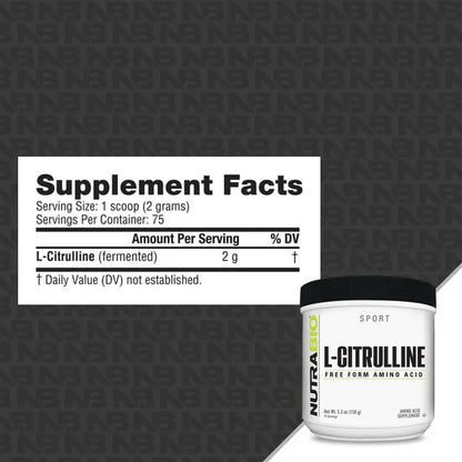 Nutrabio L-Citrulline 75 Servings