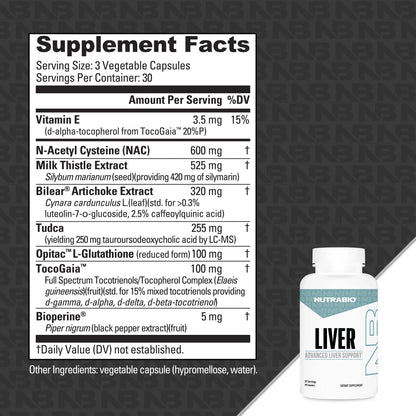 Nutrabio Liver - Advance Liver Support 90 Caps