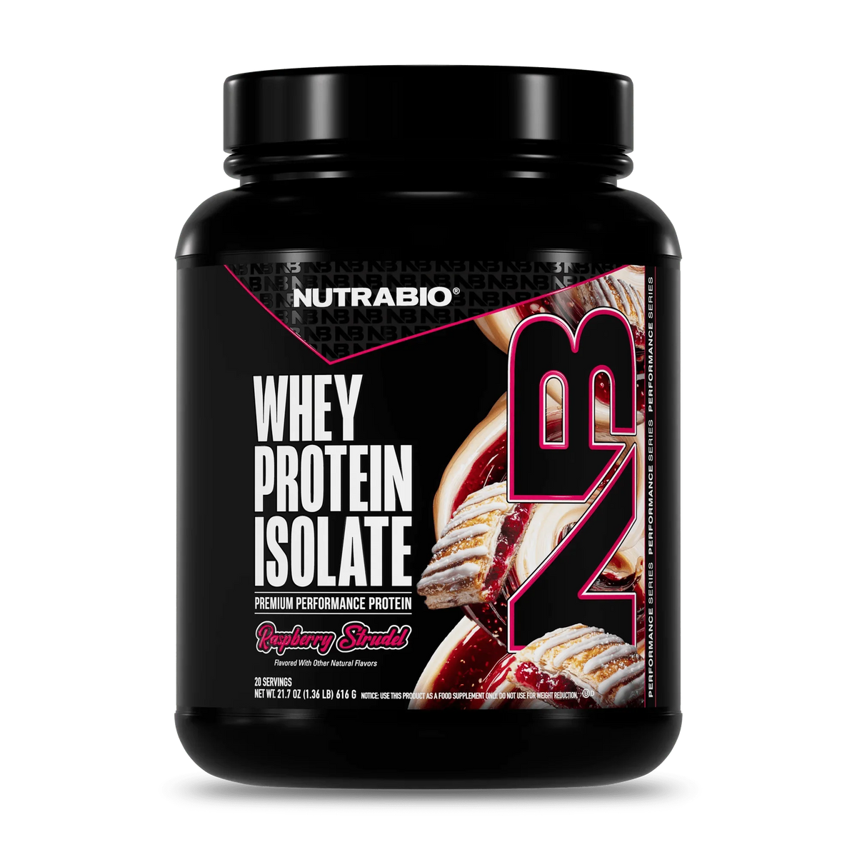 Nutrabio Whey Protein Isolate Powder 20 Servings